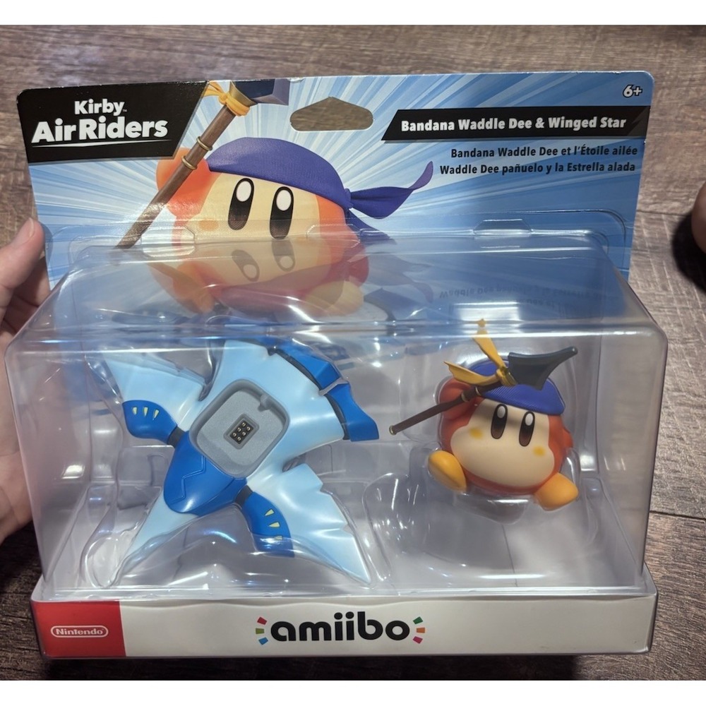 🔥Nintendo Kirby Air Riders Bandana Waddle Dee and Winged Star Amiibo NEW SEALED